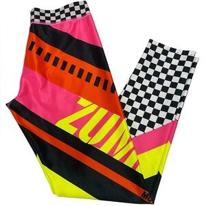 Zumba Fitness Dance Colorful Race Leggings